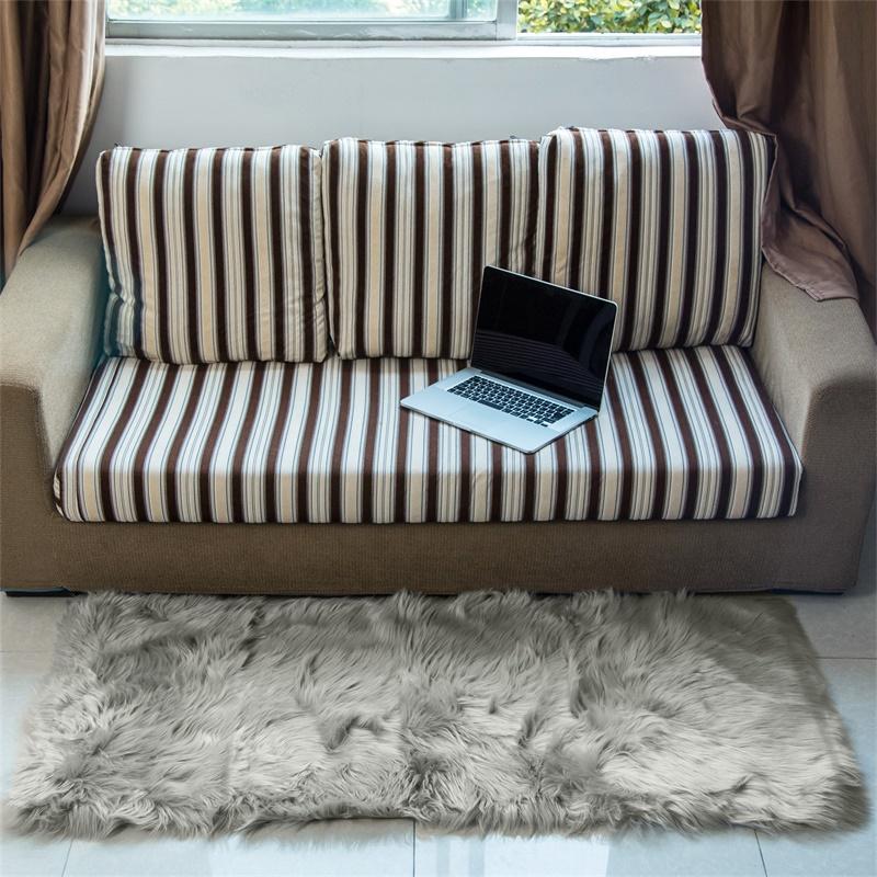 2 Sizes Artificial Wool Rugs Soft Warm Carpets Living Room Long Skin Fur Plain Mat Washable Rectangle Seat Pads for Home Decor, Gray
2 Sizes Artificial Wool Rugs Soft Warm Carpets Living Room Long Skin Fur Plain Mat Washable Rectangle Seat Pads for Home Decor, Gray