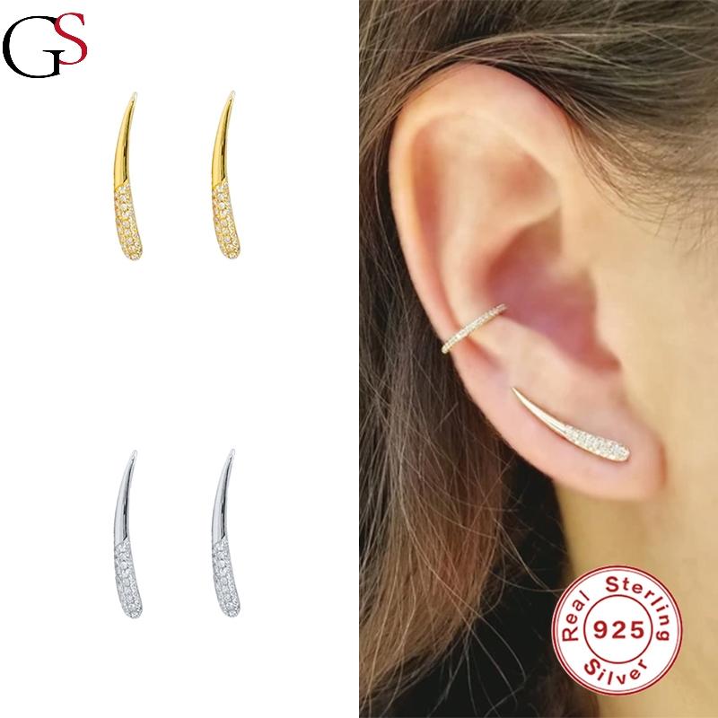 GS Stud Earrings For Women Luxury Ivory Crystal Piercing 2021 Latest Fashion Jewelry Gift 925 Sterling Silver Ladies Pendientes
GS Stud Earrings For Women Luxury Ivory Crystal Piercing 2021 Latest Fashion Jewelry Gift 925 Sterling Silver Ladies Pendientes