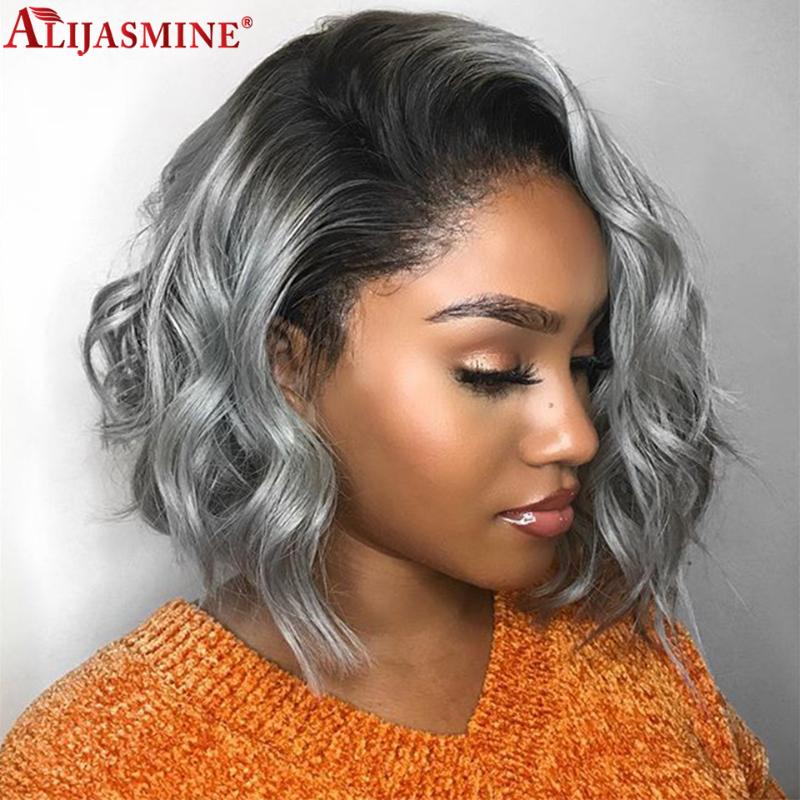 Grey Wig Short BOB Wig Human Hair PrePluck Brazilian Remy Lace Front Human Hair Wigs With Bang For Black Women 150% Density, Straight
Grey Wig Short BOB Wig Human Hair PrePluck Brazilian Remy Lace Front Human Hair Wigs With Bang For Black Women 150% Density, Straight