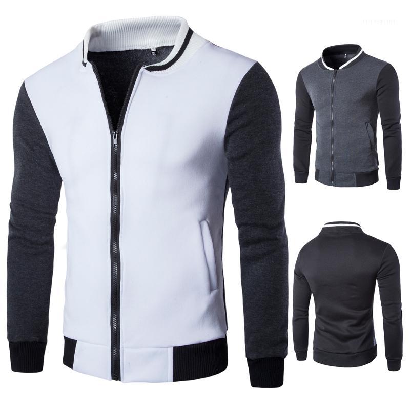Men's Casual Jacket with Striped Stand Collar Patchwork Design Fashion Jacket1, White
Men's Casual Jacket with Striped Stand Collar Patchwork Design Fashion Jacket1, White