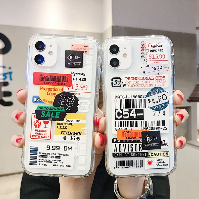 Transparent Phone Case Trend Label For iPhone 12 Mini 11 Pro Max XR Xs Max Xs 7 8 Plus SE 2020, White
Transparent Phone Case Trend Label For iPhone 12 Mini 11 Pro Max XR Xs Max Xs 7 8 Plus SE 2020, White
