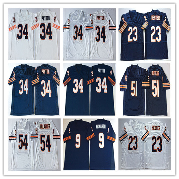 NCAA Men Vintage Jersey Football Devin Hester Walter Payton Gale Sayers Mike Singletary Jim McMahon Butkus Perry Richard Dent Dan Hampton, White-1
NCAA Men Vintage Jersey Football Devin Hester Walter Payton Gale Sayers Mike Singletary Jim McMahon Butkus Perry Richard Dent Dan Hampton, White-1