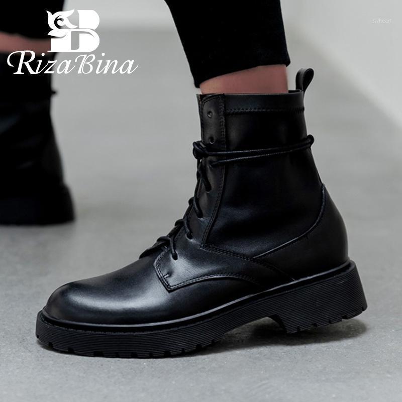 RIZABINA Genuine Leather Woman Ankle Boots Fashion Cross Strap Flats Winter Shoes Woman Warm Office Lady Footwear Size 34-391, Black
RIZABINA Genuine Leather Woman Ankle Boots Fashion Cross Strap Flats Winter Shoes Woman Warm Office Lady Footwear Size 34-391, Black