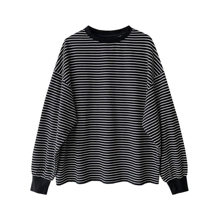 2021 New Spring the Black Neck Striped Women's Fashions Long Sleeve Shirts Cotton t Shirt Ladies'clothing Thin Fashion Tops 8ila
2021 New Spring the Black Neck Striped Women's Fashions Long Sleeve Shirts Cotton t Shirt Ladies'clothing Thin Fashion Tops 8ila
