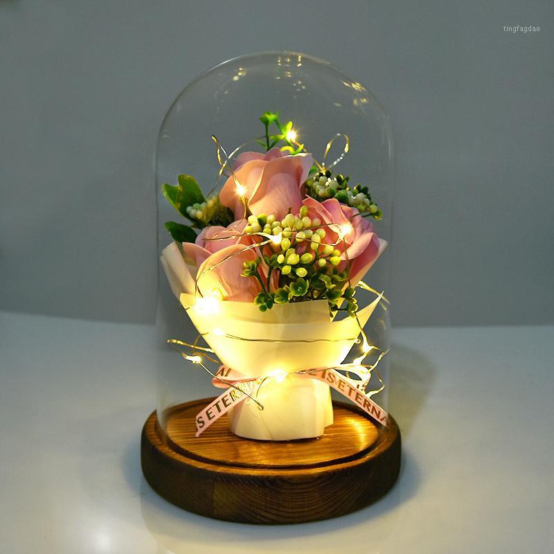Pink Red Rose In A Glass Dome On A Wooden Base For Valentine's Gifts LED Rose Lamps Christmas Party Decorations Gift For Girls1
Pink Red Rose In A Glass Dome On A Wooden Base For Valentine's Gifts LED Rose Lamps Christmas Party Decorations Gift For Girls1