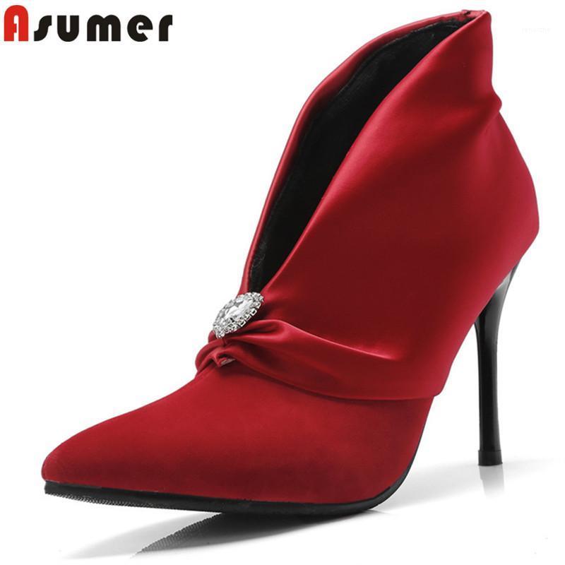 ASUMER black red fashion ankle boots for women pointed toe shallow high heels boots ladies elegant prom big size 34-431
ASUMER black red fashion ankle boots for women pointed toe shallow high heels boots ladies elegant prom big size 34-431