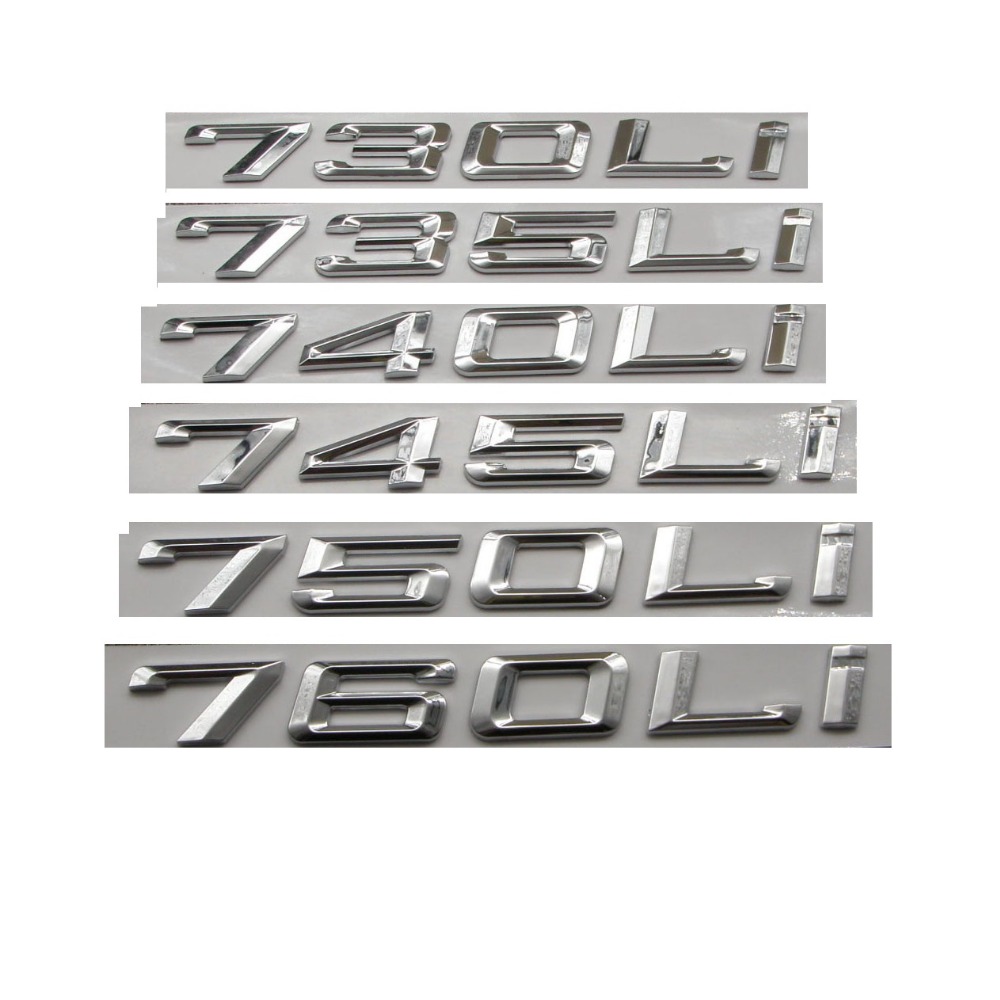 Chrome Silver Number Letters Car Trunk Badge Emblem Emblems for BMW 7 Series 745i 740i 750i 730Li 735Li 740Li 750Li 745Li 760Li
Chrome Silver Number Letters Car Trunk Badge Emblem Emblems for BMW 7 Series 745i 740i 750i 730Li 735Li 740Li 750Li 745Li 760Li