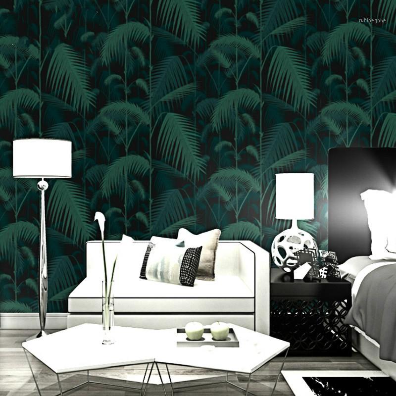 Floral Green Tropical Jungles Palm Tree Leaves Woods Wallpaper Roll Forest Natural Plant Non-woven Wall Paper For Childs Room1, L00506 black 
Floral Green Tropical Jungles Palm Tree Leaves Woods Wallpaper Roll Forest Natural Plant Non-woven Wall Paper For Childs Room1, L00506 black
