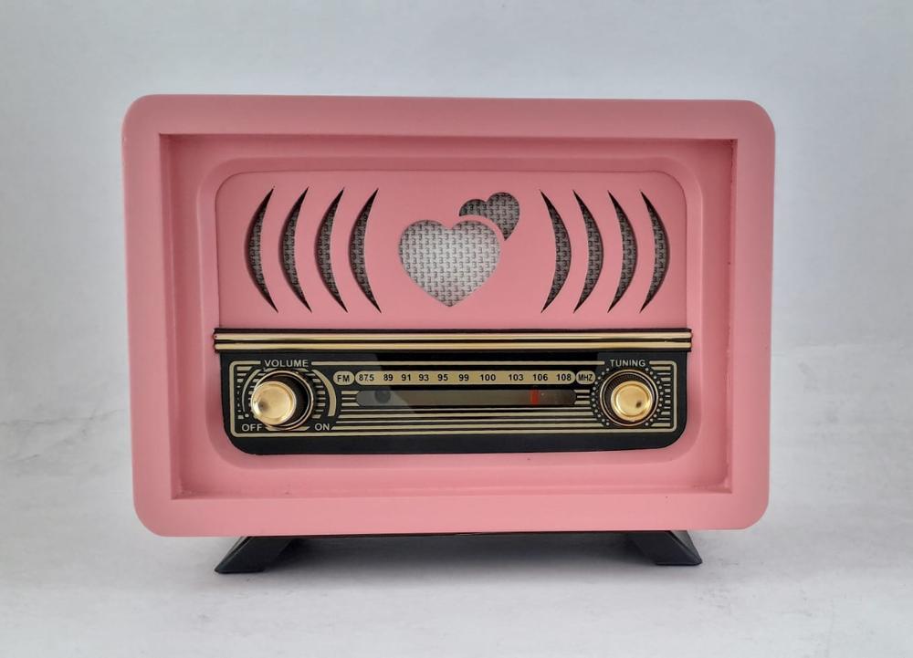 Nostalgic Pink Wooden Radio With Bluetooth Feature And Adapter
Nostalgic Pink Wooden Radio With Bluetooth Feature And Adapter