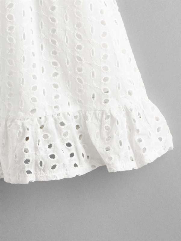 Toddler Girls Schiffy Bow Front Ruffle Hem Dress SHE