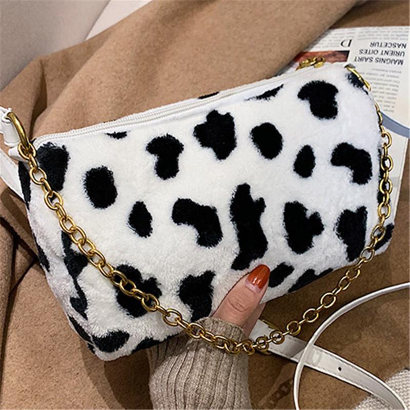 Trend Leopard Print Plush Square Bag for Women's High-quality Warm Chain Shoulder Bag Casual Lady Winter All-match Tote Handbags, Black
Trend Leopard Print Plush Square Bag for Women's High-quality Warm Chain Shoulder Bag Casual Lady Winter All-match Tote Handbags, Black