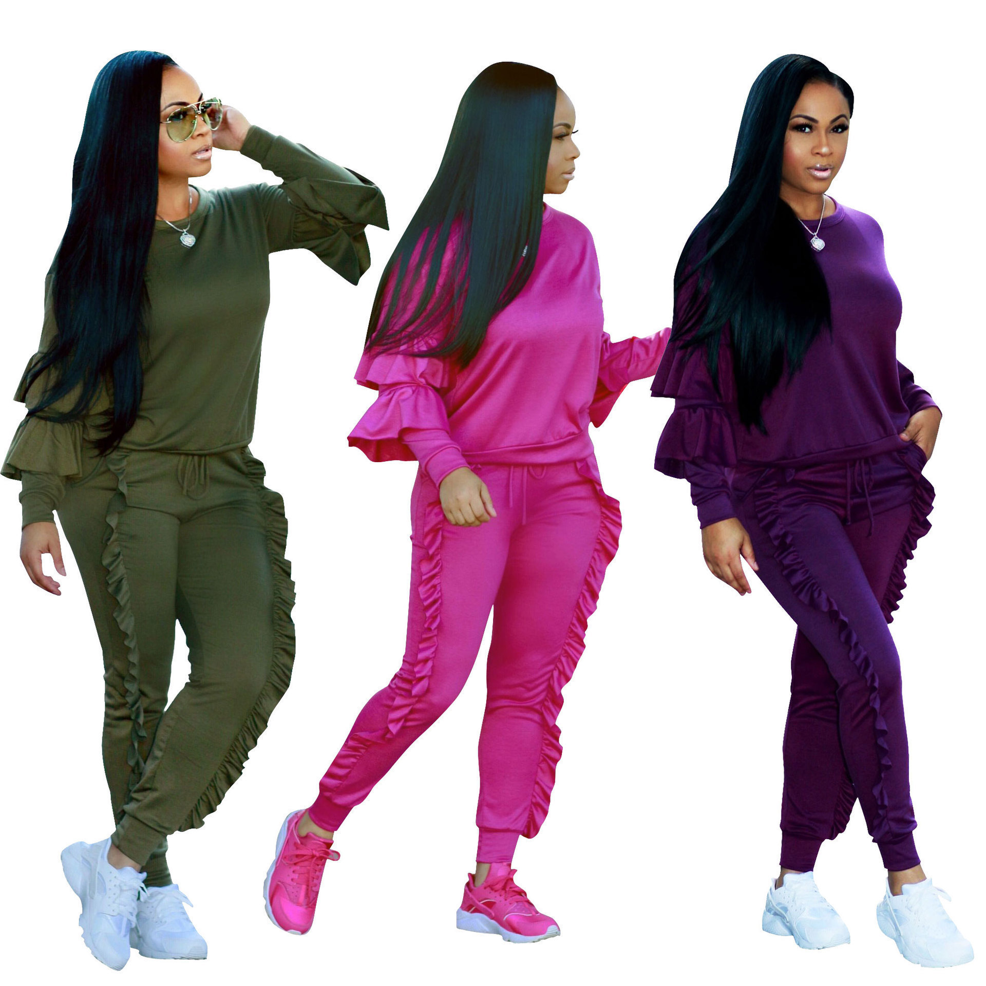 Women S Designers Tracksuits Two Pieces Sets Long Sleeves Pants Laces Ladies New Fashion Autumn And Winter Sportwear Outfits 2TCY, Gray
Women S Designers Tracksuits Two Pieces Sets Long Sleeves Pants Laces Ladies New Fashion Autumn And Winter Sportwear Outfits 2TCY, Gray