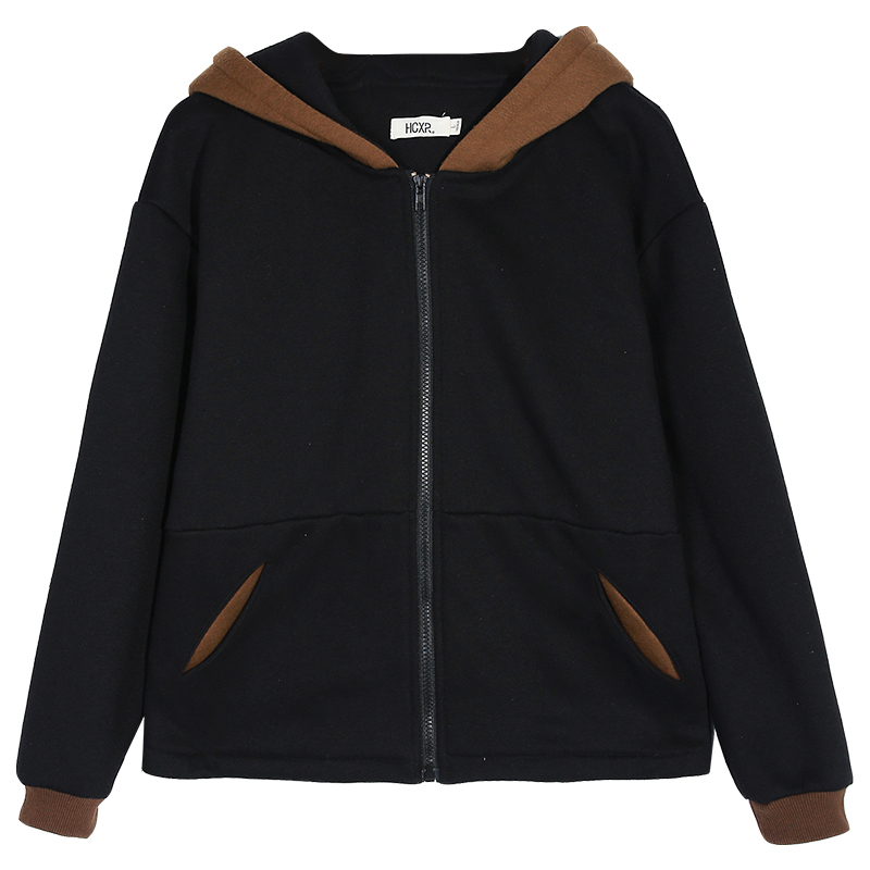 2021 New Female autumn sews cardigan casual solid color plus velvet long sleeve jacket with hoodie, Pink
2021 New Female autumn sews cardigan casual solid color plus velvet long sleeve jacket with hoodie, Pink