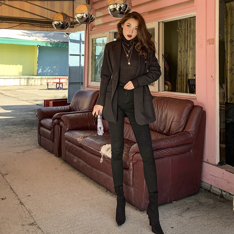 2021 New Fall Black Practice Tightened Waist High Joker Belt Show Thin Pencils Women Jeans Sexy Street Mode 2F8F 
2021 New Fall Black Practice Tightened Waist High Joker Belt Show Thin Pencils Women Jeans Sexy Street Mode 2F8F