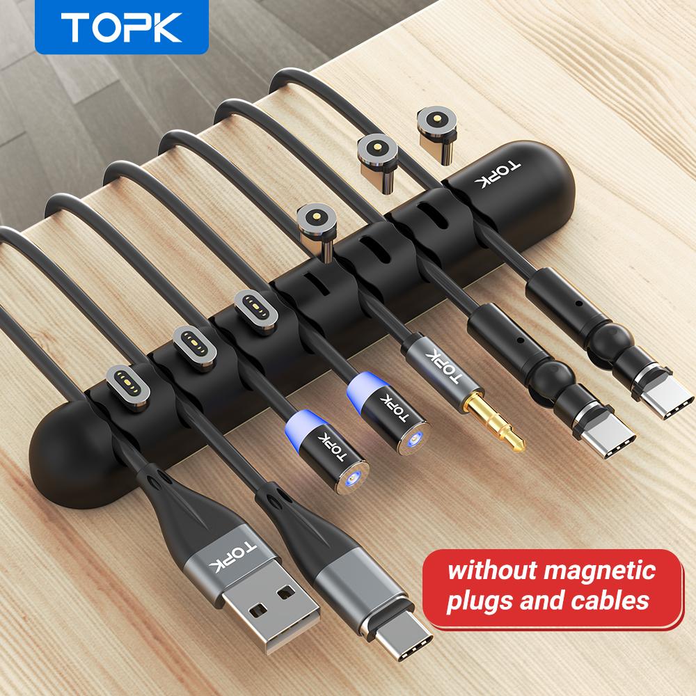 TOPK Cable Organizer & Magnetic Plug Box Silicone USB Cable Winder Flexible Cable Management Clips for Mouse Earphone Holder
TOPK Cable Organizer & Magnetic Plug Box Silicone USB Cable Winder Flexible Cable Management Clips for Mouse Earphone Holder