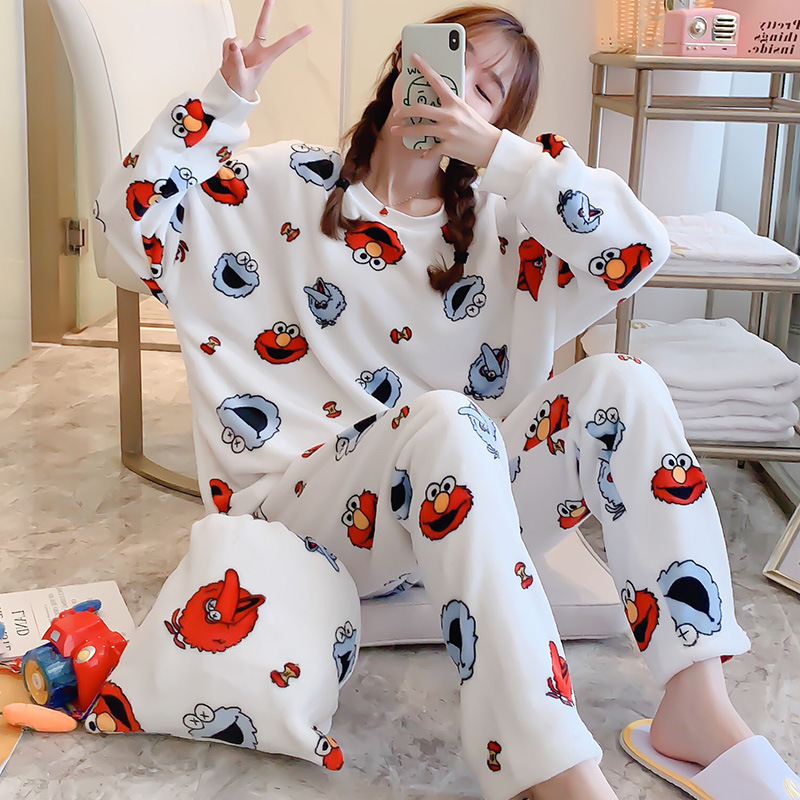new Winter Flannel warm pajamas korean kawaii cartoon Pajama Set Fashion pijama mujer Leisure Home Cloth pyjamas women Sleepwear, Black;red
new Winter Flannel warm pajamas korean kawaii cartoon Pajama Set Fashion pijama mujer Leisure Home Cloth pyjamas women Sleepwear, Black;red