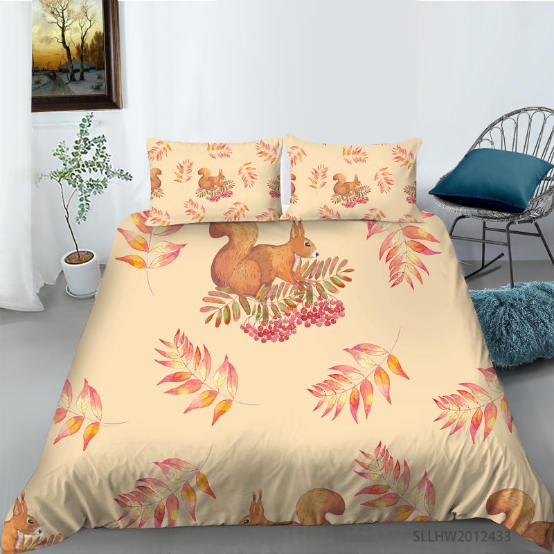 2/3 Pieces 3D Squirrel Printing Bedding Set Home Textile Duvet Cover Home Decor Bed Quilt Cover with Pillowcase
2/3 Pieces 3D Squirrel Printing Bedding Set Home Textile Duvet Cover Home Decor Bed Quilt Cover with Pillowcase
