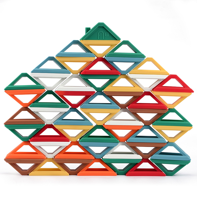 Creative Silicone Stacking Toys Baby Teethers Motor Skills Preschool Educational Building Blocks Nesting Toy for Toddler Kids