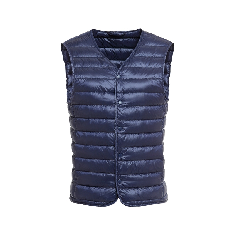 NewBang Mens Down Vest Ultra Light Down Vest Men V-neck Sleeveless Spring Autumn Waistcoat Winter Without Collar Warm Liner 201223