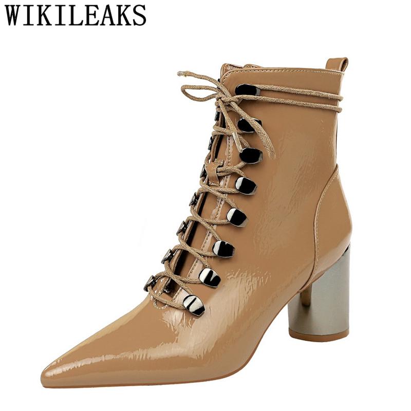 Lace Up Boots Black Leather Boots Women Biker Women Fashion High Heels Stiefeletten Damen Chaussures Femme Botas De Mujer
Lace Up Boots Black Leather Boots Women Biker Women Fashion High Heels Stiefeletten Damen Chaussures Femme Botas De Mujer