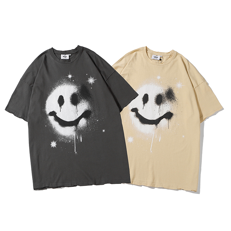 Tie-dye Man Smiley and Woman Harajuku Shirt Around the Casual Loose Neck Streetwear Tshirts Short Sleeve Cotton Oversize Summer t Xs6s, Dark grey.
Tie-dye Man Smiley and Woman Harajuku Shirt Around the Casual Loose Neck Streetwear Tshirts Short Sleeve Cotton Oversize Summer t Xs6s, Dark grey.