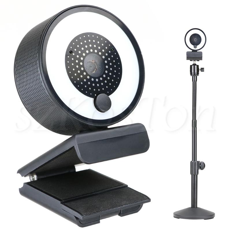 Autofocus Webcam Lamp 1080P 2K HD Web Camera with Microphone Adjustable LED Ring Light Stand Web cam For Streaming PC Camera
Autofocus Webcam Lamp 1080P 2K HD Web Camera with Microphone Adjustable LED Ring Light Stand Web cam For Streaming PC Camera