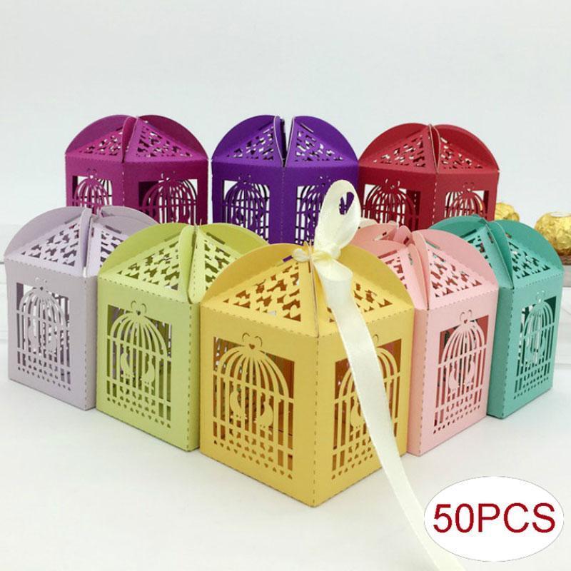 50Pcs Birdcage Wedding Candy Box Creative Laser Cutting Gift Box Chocolate Carton Wedding Decoration Supplies 7ZSH1341
50Pcs Birdcage Wedding Candy Box Creative Laser Cutting Gift Box Chocolate Carton Wedding Decoration Supplies 7ZSH1341