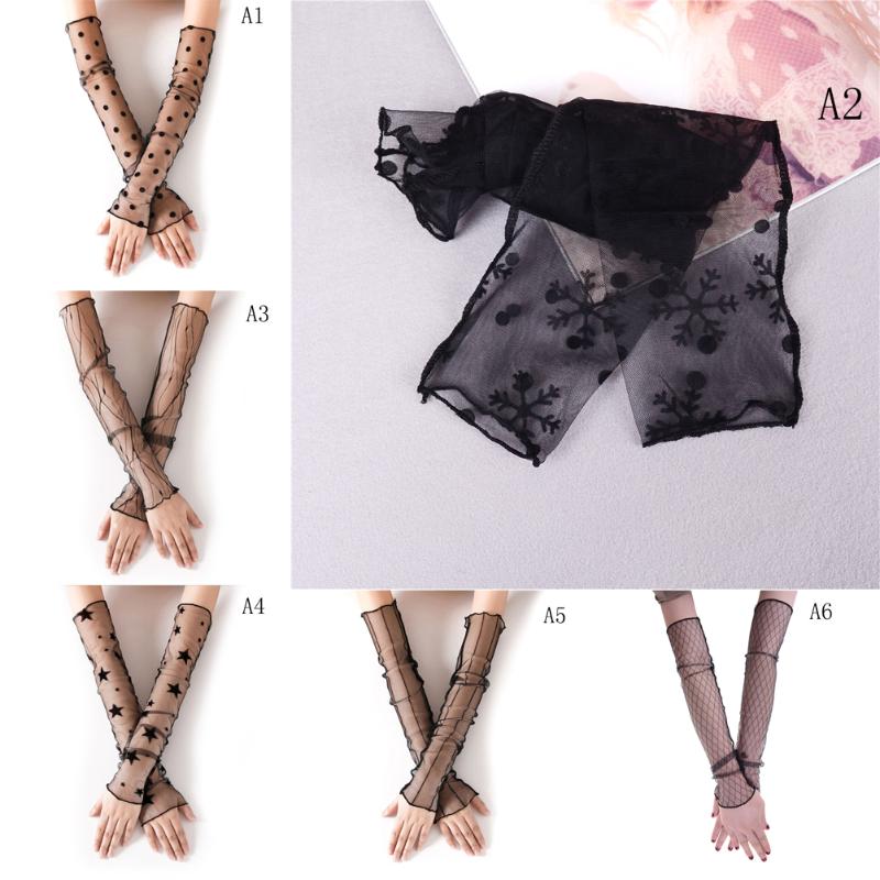 Five Fingers Gloves Black Sexy Lace Glove Fingerless Mitten Punk Women European American Elastic Nylon Long Fishnet For Summer
Five Fingers Gloves Black Sexy Lace Glove Fingerless Mitten Punk Women European American Elastic Nylon Long Fishnet For Summer