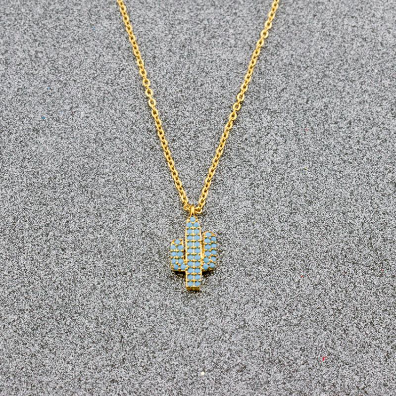 Dainty Gold Color Cactus Pendant Necklaces Jewelry Collares Pave CZ Blue Stone Tattoo Choker Necklace Women Bridesmaid Gift
Dainty Gold Color Cactus Pendant Necklaces Jewelry Collares Pave CZ Blue Stone Tattoo Choker Necklace Women Bridesmaid Gift