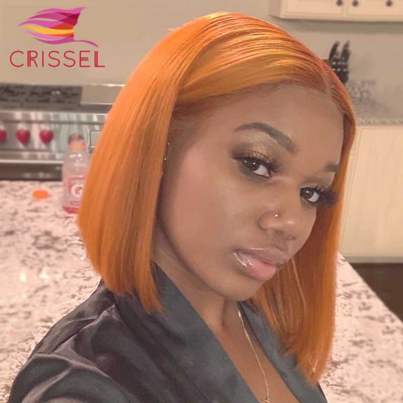 Crissel Short Bob Wigs Transparent Lace Wigs Orange Colored Bob Wig 13x6x1 Lace Front Remy Pre Plucked Human Hair, Red
Crissel Short Bob Wigs Transparent Lace Wigs Orange Colored Bob Wig 13x6x1 Lace Front Remy Pre Plucked Human Hair, Red
