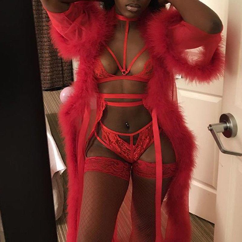 Women Red Sexy Lace Long Fur Robe Dress Sleepwear Lingerie Bathrobe Nightwear Underwear Babydoll Fur Maxi Dress, Black
Women Red Sexy Lace Long Fur Robe Dress Sleepwear Lingerie Bathrobe Nightwear Underwear Babydoll Fur Maxi Dress, Black