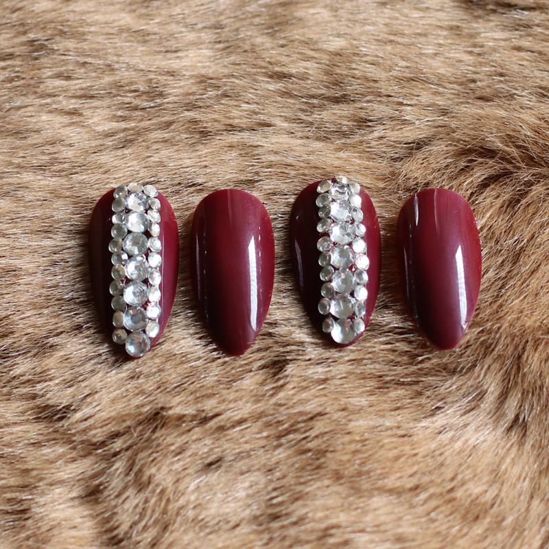 Fashion Full diamond classic fashion lady candy color crystal diamond fake nails 24pcs dark red, 1pcs
Fashion Full diamond classic fashion lady candy color crystal diamond fake nails 24pcs dark red, 1pcs