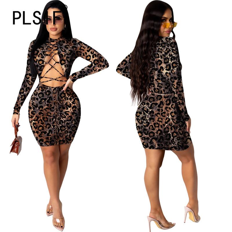 European Style Leopard Print Bodycon Dress Full Sleeve Lace Up Short Dress Sexy Night Club Vestidos, Brown
European Style Leopard Print Bodycon Dress Full Sleeve Lace Up Short Dress Sexy Night Club Vestidos, Brown