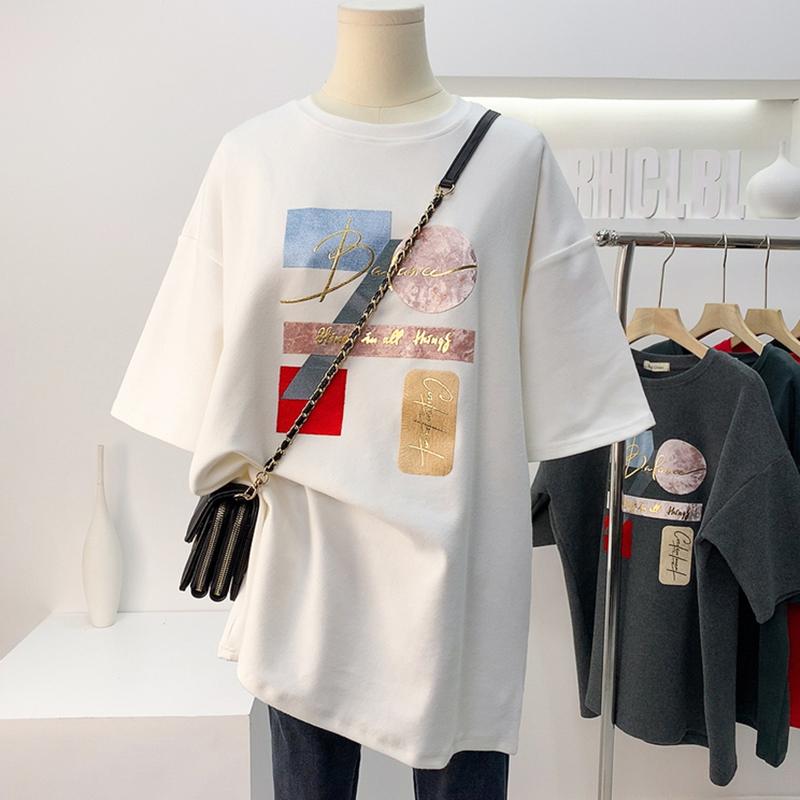 Women's Plus Size Long Crewneck Thick T Shirts Short Sleeve 2021 Fashion Korean Soft Loose Casual Home Tee Tops, Black
Women's Plus Size Long Crewneck Thick T Shirts Short Sleeve 2021 Fashion Korean Soft Loose Casual Home Tee Tops, Black