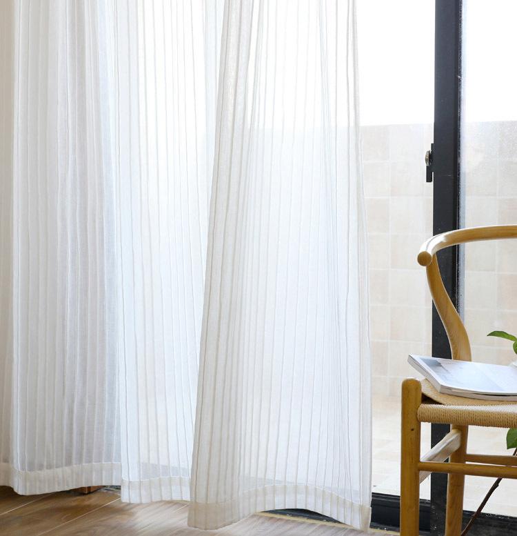Simple and Modern Nordic Style White Gauze Korean Style Cotton and Linen Striped Screen Curtain for Living Room Bedroom, Tulle
Simple and Modern Nordic Style White Gauze Korean Style Cotton and Linen Striped Screen Curtain for Living Room Bedroom, Tulle