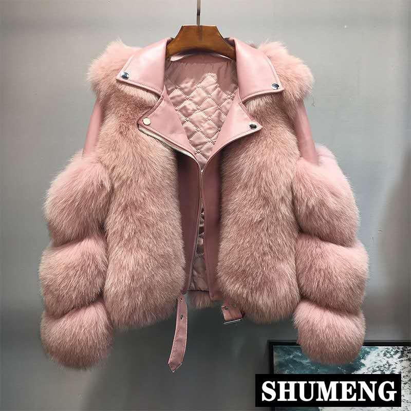 2020 New Leather Patchwork Faux Fur Coat for Women Motorcycle Short Fur Jacket Female Lady Short Winter Warm Overcoat, Pink
2020 New Leather Patchwork Faux Fur Coat for Women Motorcycle Short Fur Jacket Female Lady Short Winter Warm Overcoat, Pink