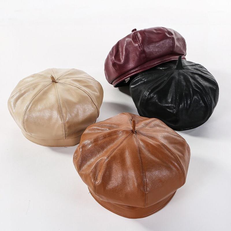 2020 Fashion Women PU Leather Octagonal Caps Newsboy Cap Vintage Bonnet Beret Style Retro Leather Hat Cowboy1, Black
2020 Fashion Women PU Leather Octagonal Caps Newsboy Cap Vintage Bonnet Beret Style Retro Leather Hat Cowboy1, Black