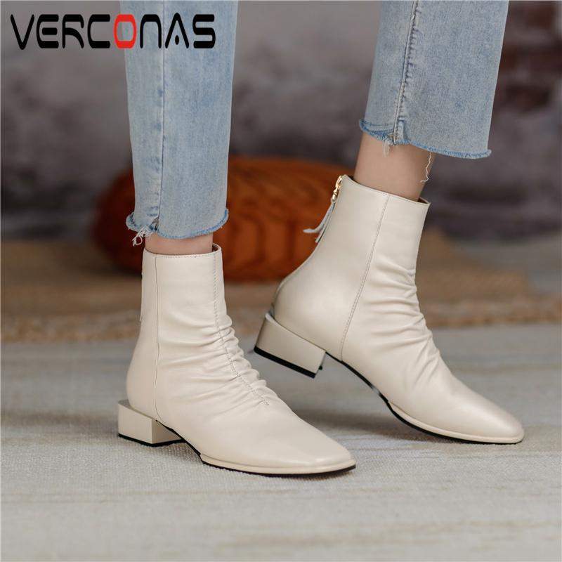 VERCONAS 2020 Women Ankle Boots Autumn Winter Genuine Leather Zipper Shoes Concise Casual Office Lady High Quality Boots Woman, Mibai
VERCONAS 2020 Women Ankle Boots Autumn Winter Genuine Leather Zipper Shoes Concise Casual Office Lady High Quality Boots Woman, Mibai