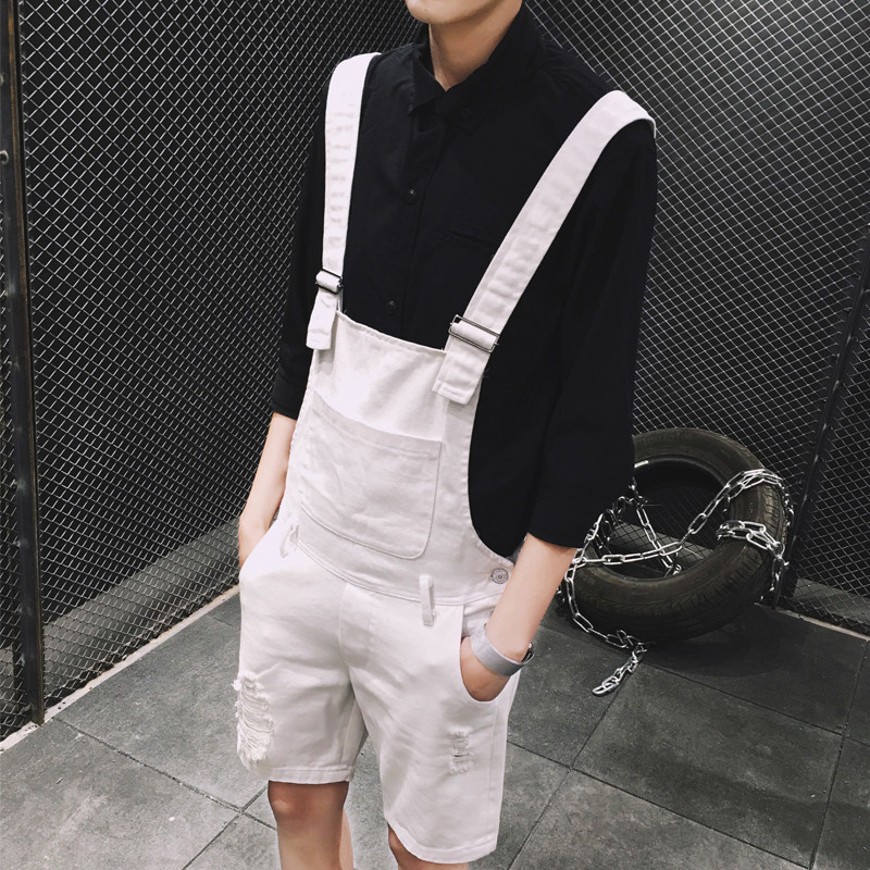Summer New Men with Solid Colors Hole Coveralls Korean Version of Belts Men's Casual Shorts Pgzf, White
Summer New Men with Solid Colors Hole Coveralls Korean Version of Belts Men's Casual Shorts Pgzf, White