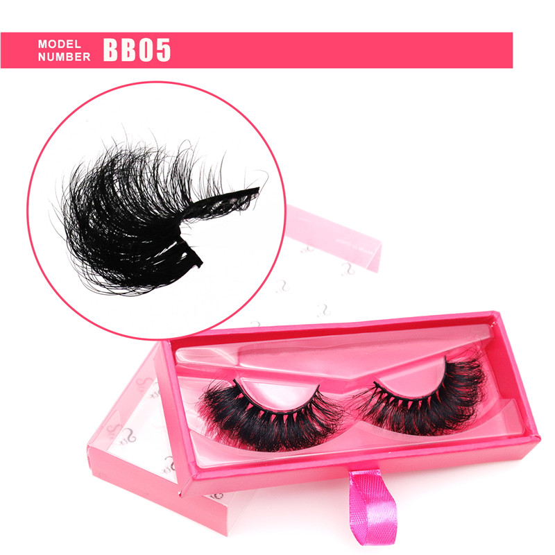 8D Mink Lashes 25mm Fluffy Dramatic False Eyelashes 100% Real Mink Hair Eye Lashes Wispy Long Thick Full Volume Strip Lash Cruelty Free Fake Eyelash 1