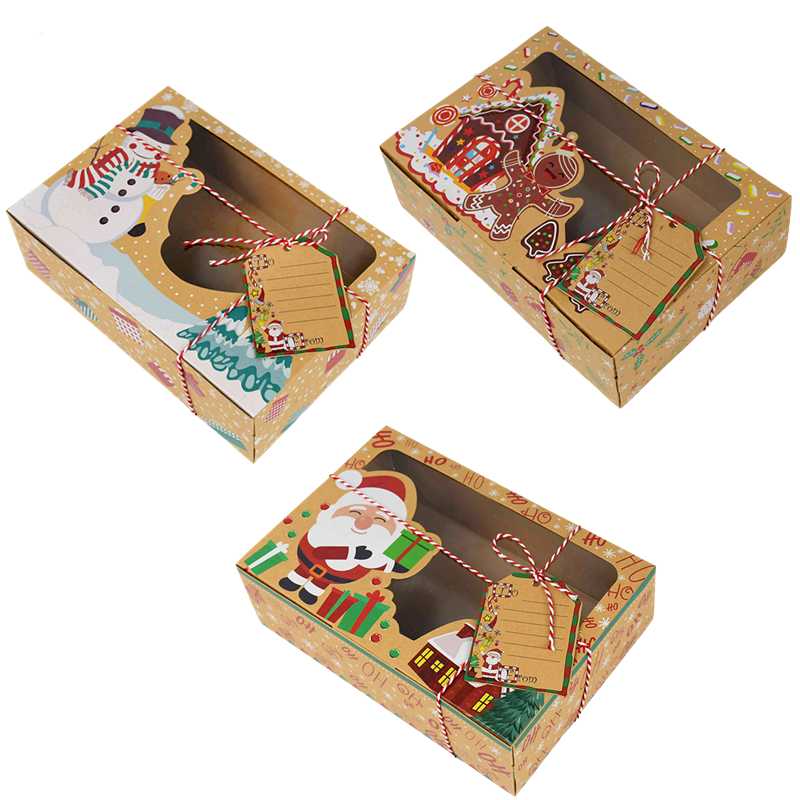 3Pcs/set Kraft Paper Box With Ribbon Santa Claus Christmas Candy Box Packaging With Clear Window
3Pcs/set Kraft Paper Box With Ribbon Santa Claus Christmas Candy Box Packaging With Clear Window
