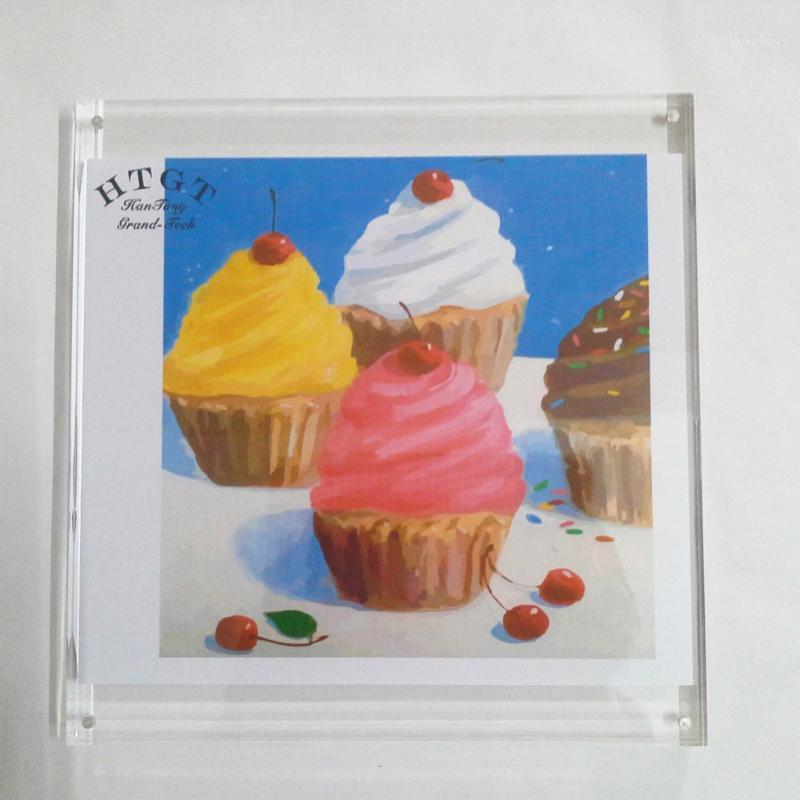 4*4inch clear acrylic photo frame with magnets(1lot=6pcs)1