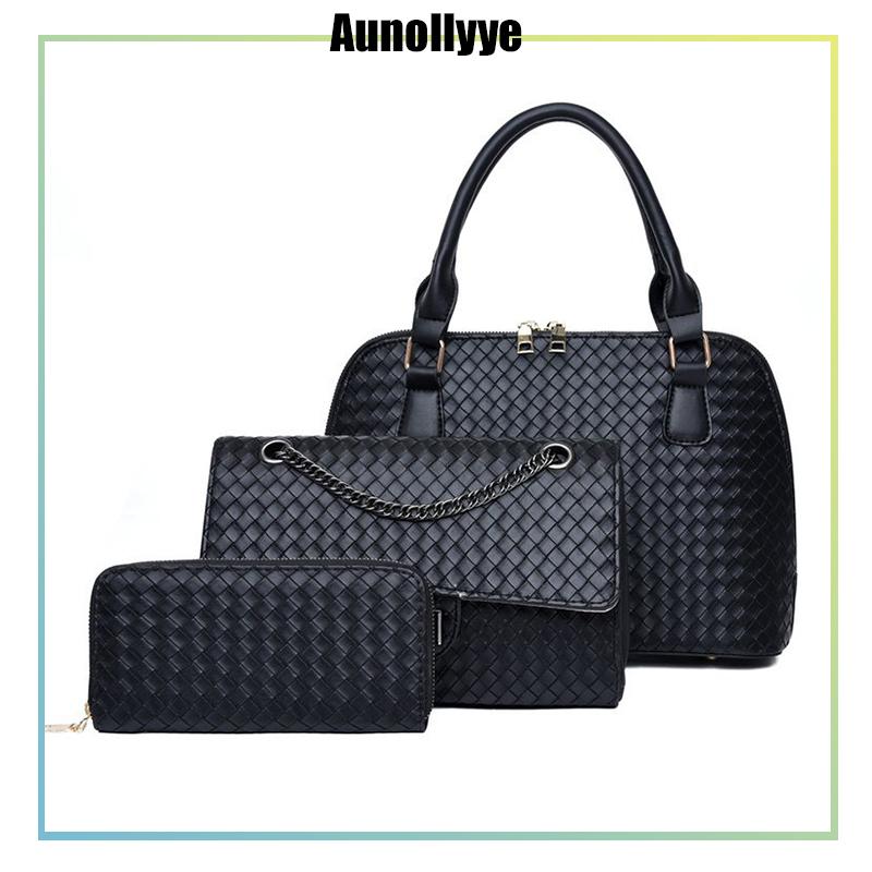 Designer Brand Women's Composite Bag Three-Piece Leather Woven Textured Shell Lady Bags Female Handbag+Wallet+Shoulder Bag 2021, White
Designer Brand Women's Composite Bag Three-Piece Leather Woven Textured Shell Lady Bags Female Handbag+Wallet+Shoulder Bag 2021, White