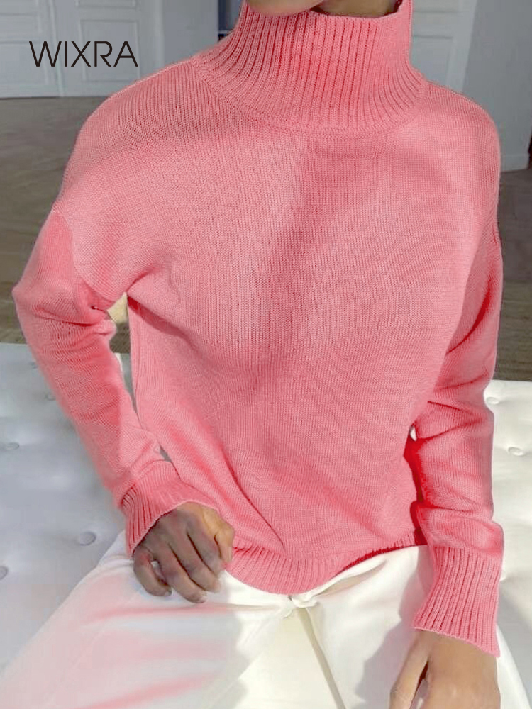Wixra Basic Turtlene Sweaters Women Pullover Jumper New Korean Chic Fashion Autumn Winter Ladies Solid Knitwear Top, Black 
Wixra Basic Turtlene Sweaters Women Pullover Jumper New Korean Chic Fashion Autumn Winter Ladies Solid Knitwear Top, Black