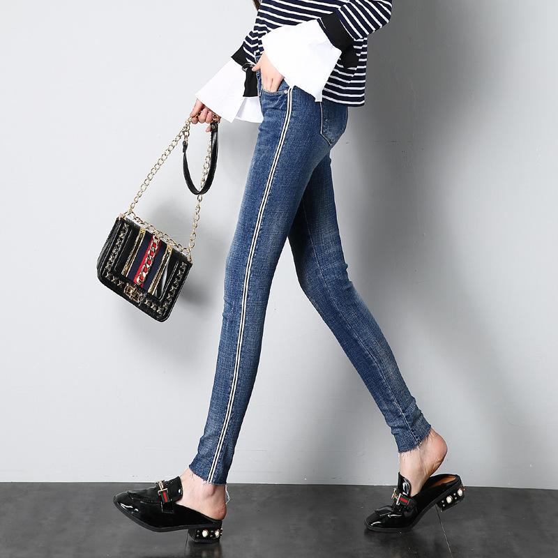 Womens Skinny Jeans Stretch Shaping Jeans With Side Stripes Large Size Super Tight For Women Casual Long Pencil Denim Pant, Blue
Womens Skinny Jeans Stretch Shaping Jeans With Side Stripes Large Size Super Tight For Women Casual Long Pencil Denim Pant, Blue