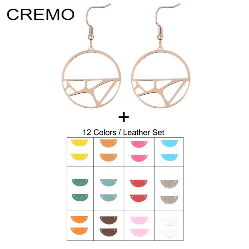 Cremo Trendy Boucle d'oreille femme 2020 Stainless Steel Round Drop Earring Interchangeable Leather Earing for Women Jewelry
Cremo Trendy Boucle d'oreille femme 2020 Stainless Steel Round Drop Earring Interchangeable Leather Earing for Women Jewelry