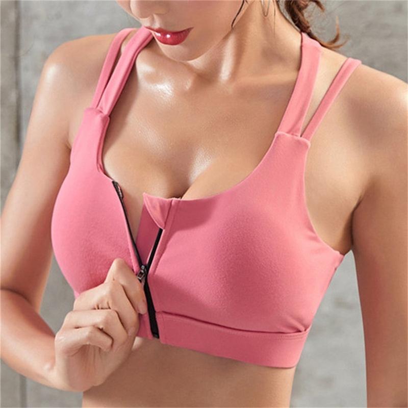 Front Zipper Sports Bra Women Underwear Push Up Yoga Crop Top Bras Solid Athletic Vest Gym Fitness Shirt Sportswear, Black
Front Zipper Sports Bra Women Underwear Push Up Yoga Crop Top Bras Solid Athletic Vest Gym Fitness Shirt Sportswear, Black