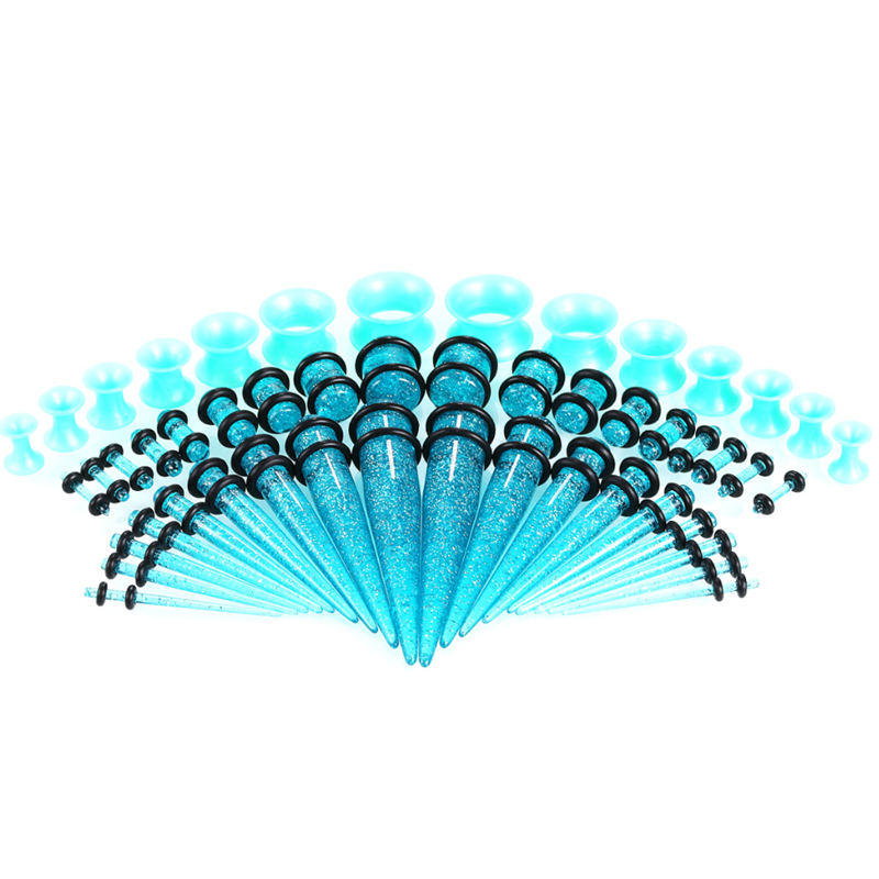 50pcs Ear Stretching Kit 14G-00G Acrylic Tapers and Plugs Silicone Tunnels Ear Gauges Expander Set Body Piercing Jewelry
50pcs Ear Stretching Kit 14G-00G Acrylic Tapers and Plugs Silicone Tunnels Ear Gauges Expander Set Body Piercing Jewelry