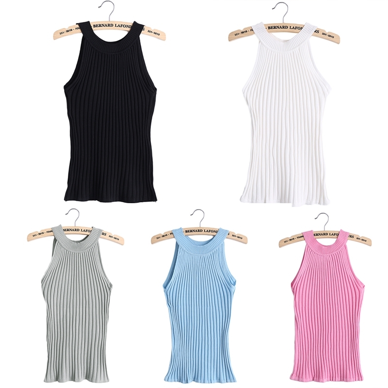 High Quality Summer Women Mock Neck Top Turtleneck Sleeveless T-shirt Slim Knitted Vest Female Tee Knitwear Drop Ship # Y200422
High Quality Summer Women Mock Neck Top Turtleneck Sleeveless T-shirt Slim Knitted Vest Female Tee Knitwear Drop Ship # Y200422