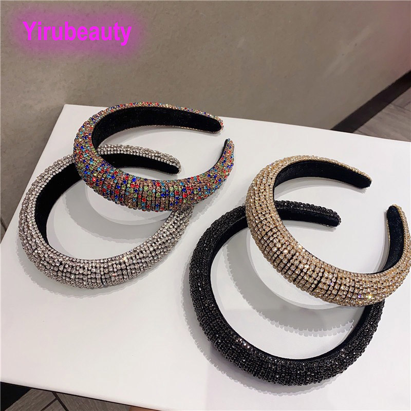 Headbands Phinestone Colorful Headband Hair Accessories Tools 9 Pieces/lot Mixed Color